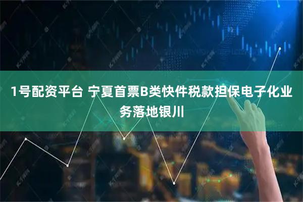 1号配资平台 宁夏首票B类快件税款担保电子化业务落地银川